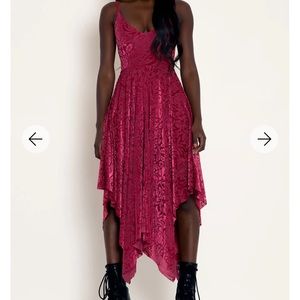 Blackmilk Velvet Brer Rabbit Ruby Handkerchief Dress Size S